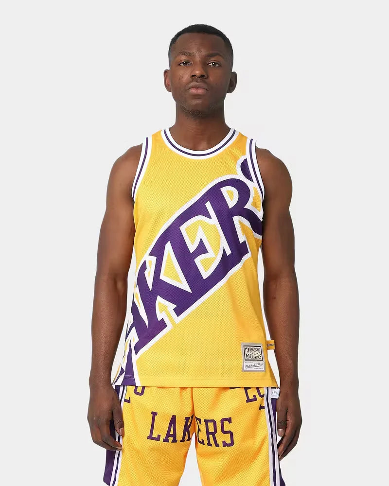 MITCHELL & NESS LA Lakers Blown Out Fashion Mens Jersey - Gold – VENUE.