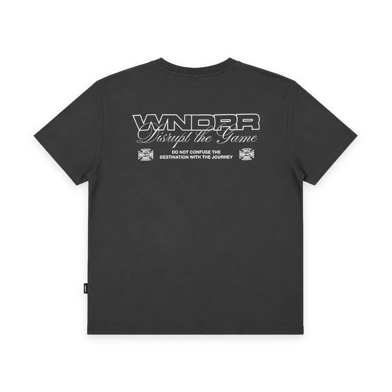 WNDRR Displace Box Fit Tee - Faded Black