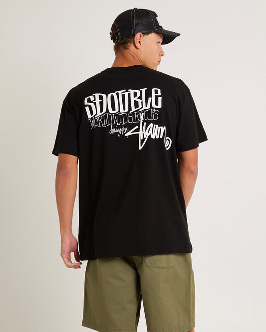 SDOUBLE World Wide Roots Mens Tee - Black