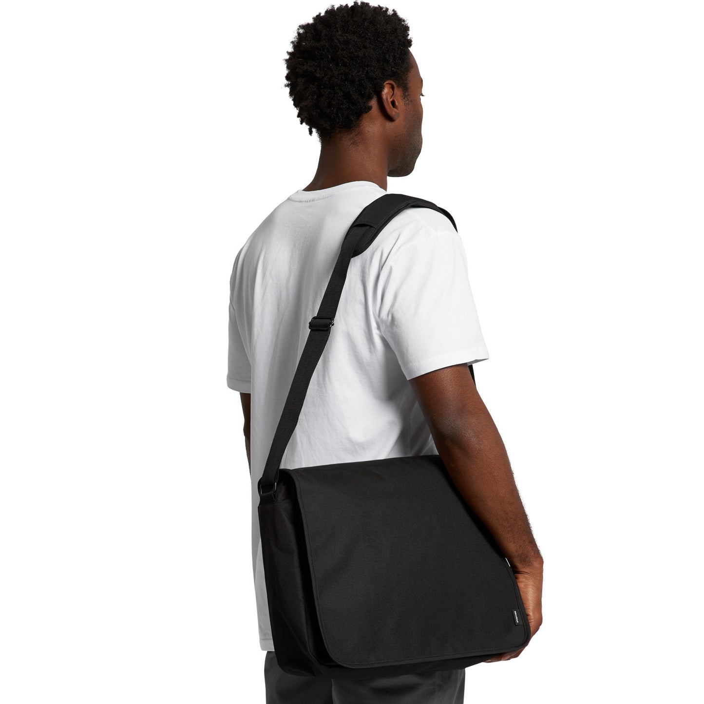AS COLOUR Recycled Messenger Bag - Black