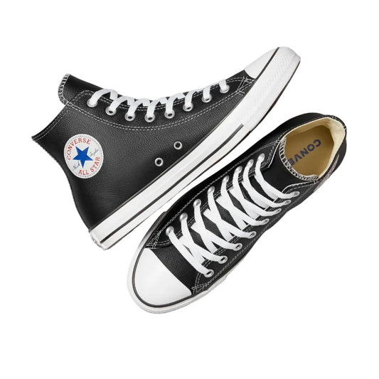 CONVERSE Chuck Taylor All Star Leather Hi Shoe - Black