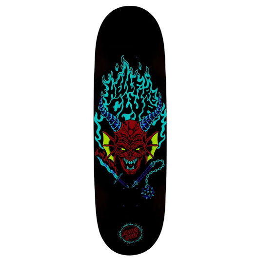 SANTA CRUZ Stranger Things Hellfire Club Flames 9 X 32 Deck - Multi
