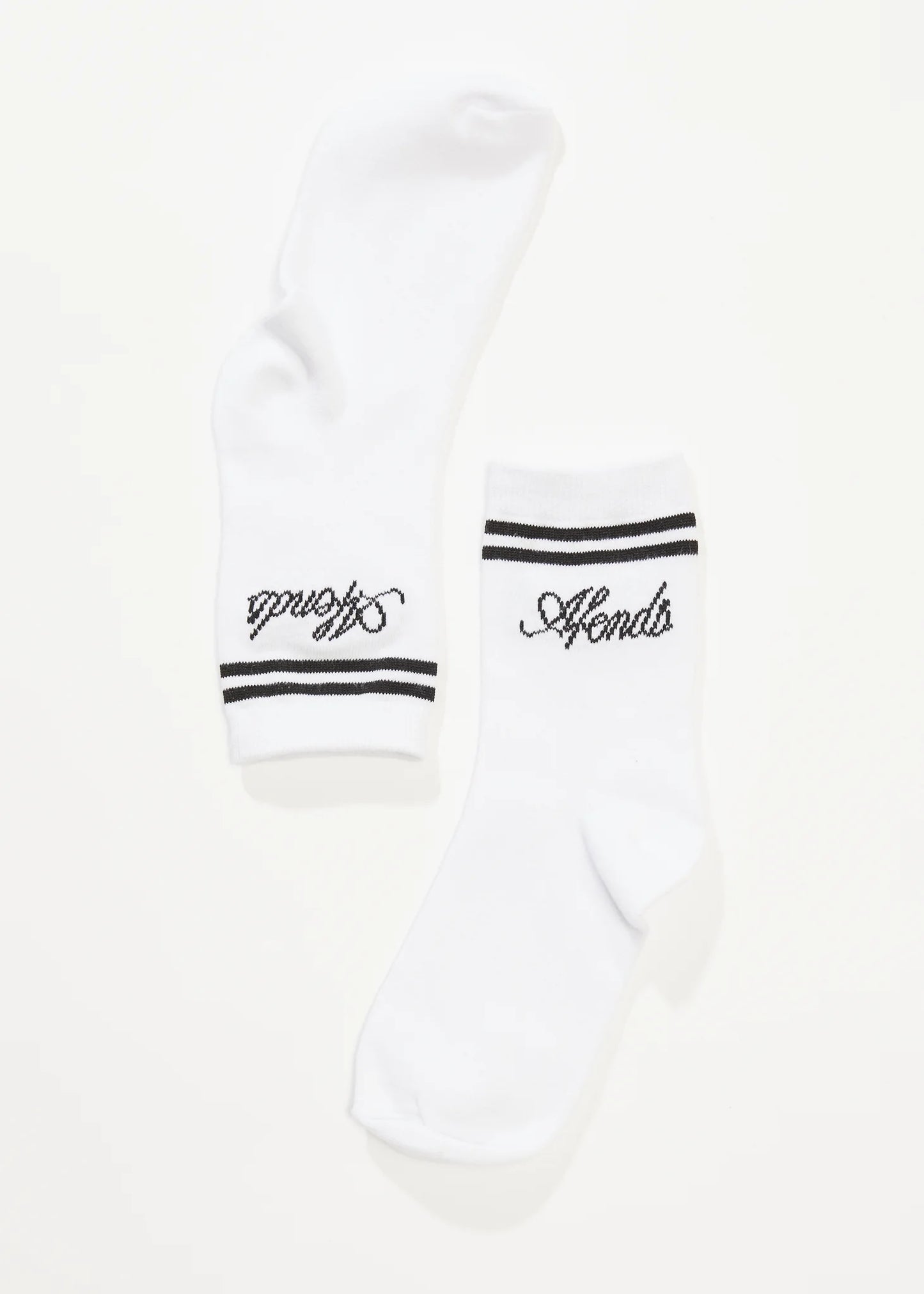 AFENDS Notice 2 pk Socks - White/Black