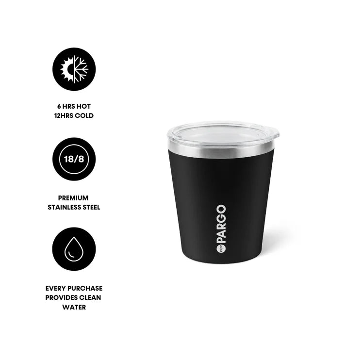 PARGO 8oz Insulated Coffee Cup - Midnight Black