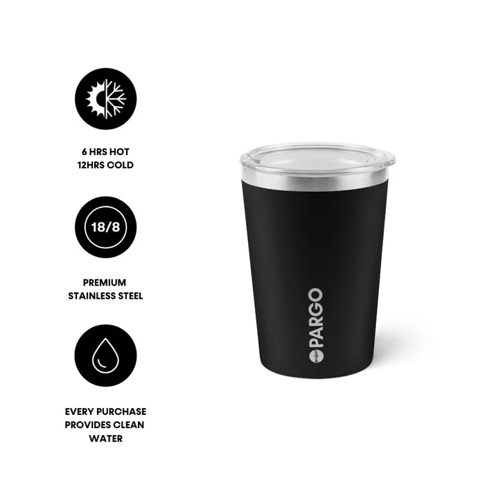 PARGO 12oz Insulated Coffee Cup - Midnight Black