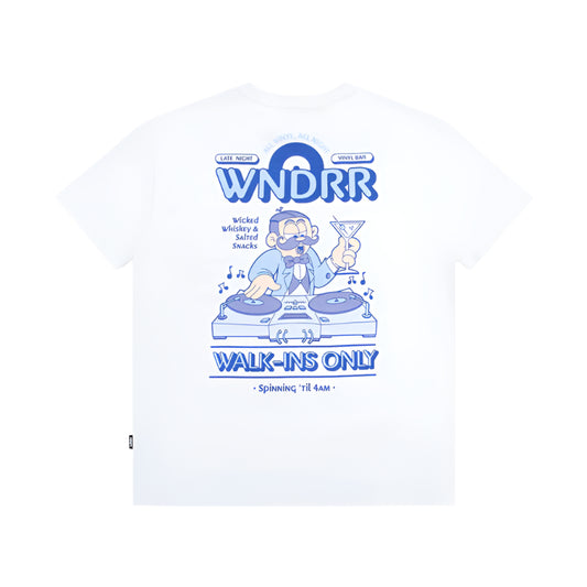 WNDRR Vinyl Bar Box Fit Mens Tee - White