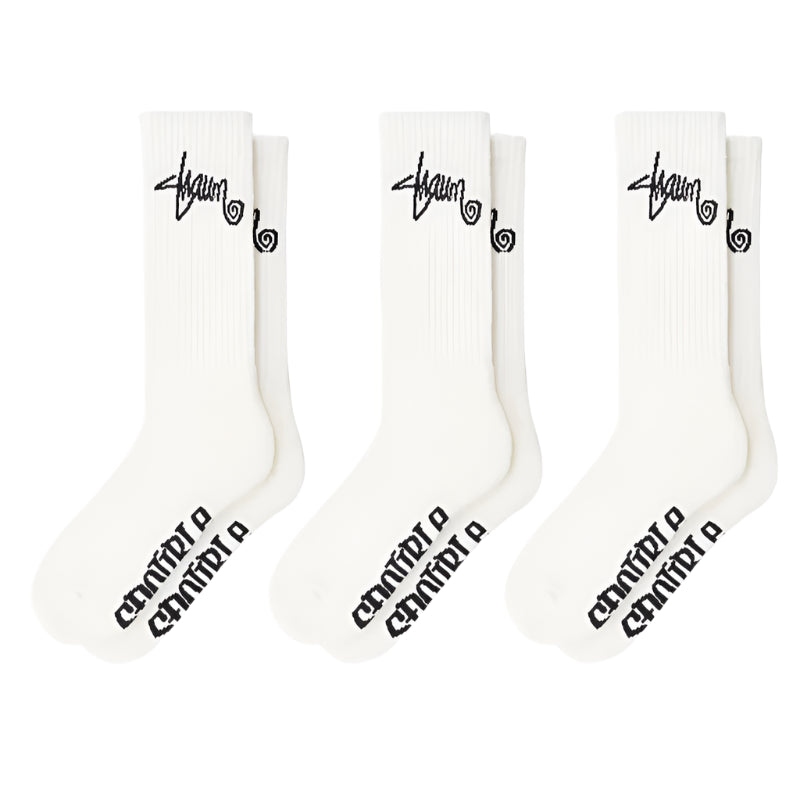 SDOUBLE Standard Shawn 3pk Mens Socks - White