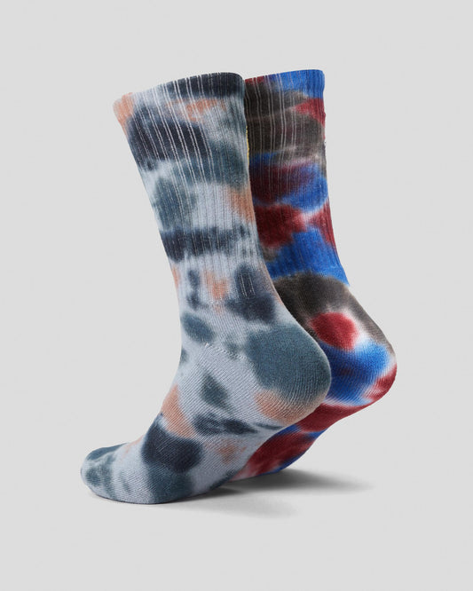 SANTA CRUZ Opus Dot Mens 2pk Socks - Tie Dye