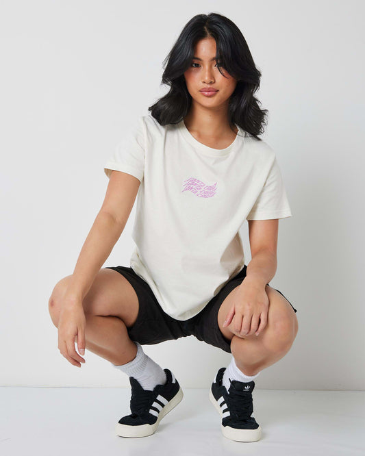 SANTA CRUZ Vortex Front Womens Tee - Off White