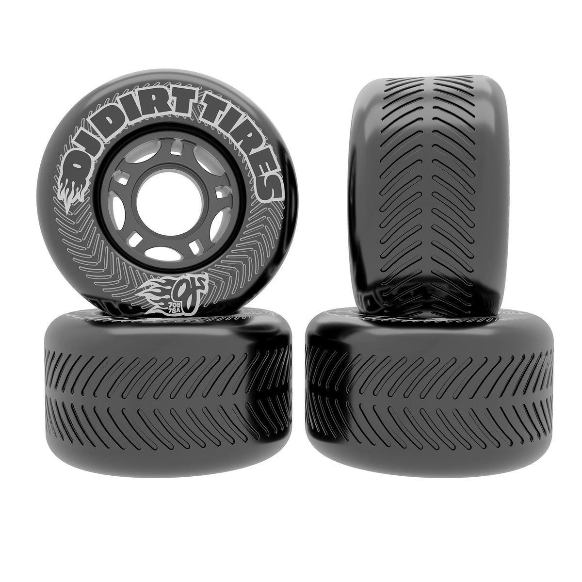 OJ WHEELS 78A Vandals Dirt Tires Thunder Juice 70mm Skateboard Wheels - Black