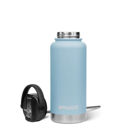 PARGO 950ml Insulated Sports Drink Bottle w/ Straw Lid - Bay Blue