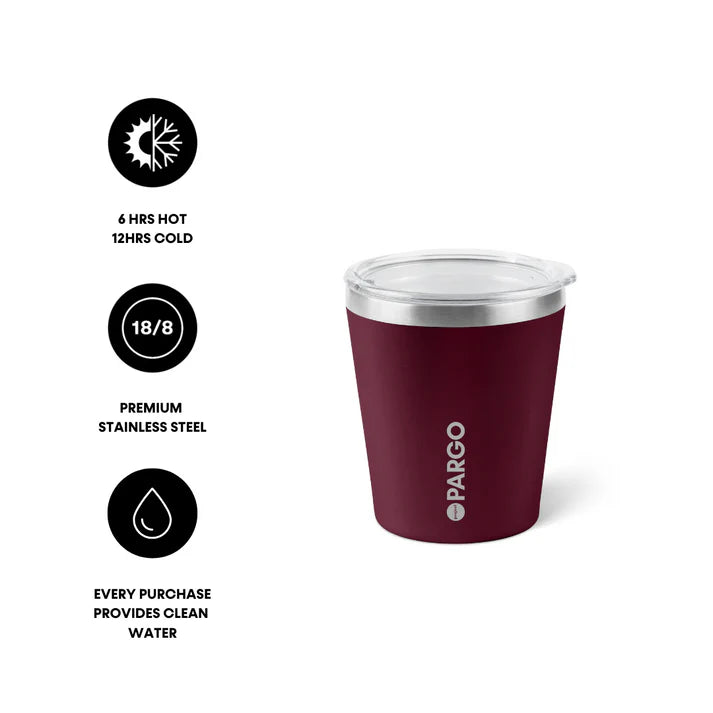 PARGO 8oz Insulated Coffee Cup - Wild Cherry