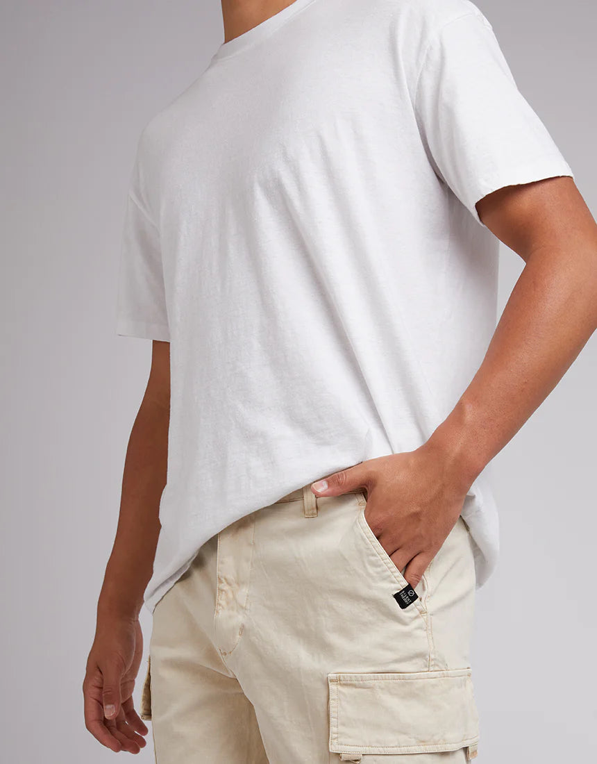 SILENT THEORY Military Mens Cargo Shorts - Tan