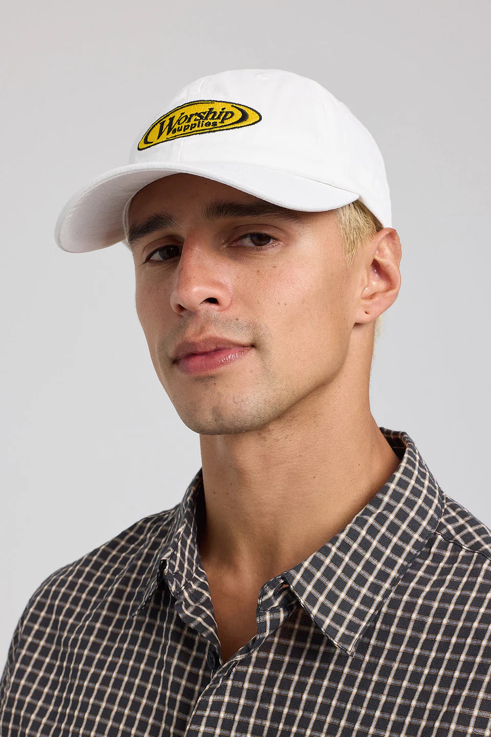 WORSHIP Overt 6 Panel Strapback Cap - Cream
