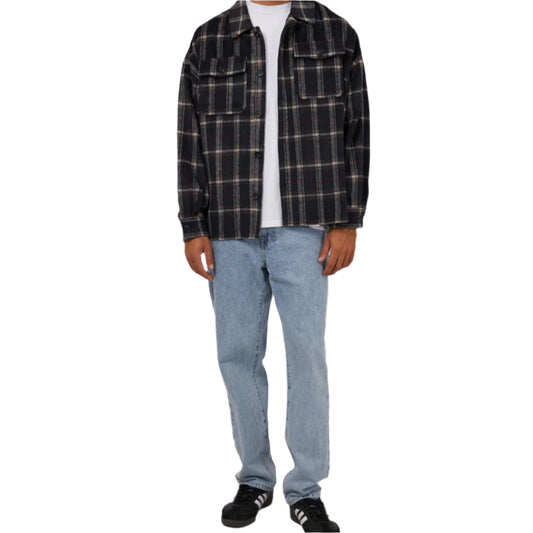 SILENT THEORY Ranch Mens Overshirt - Navy