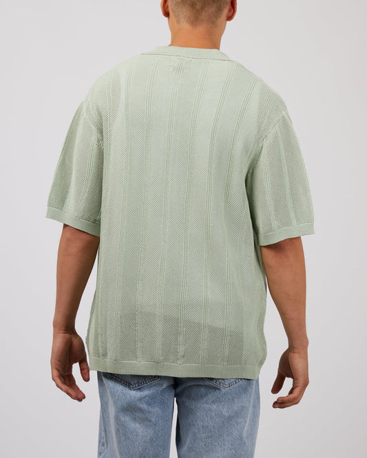 SILENT THEORY Hurley Knit Mens S/S Shirt - Sage