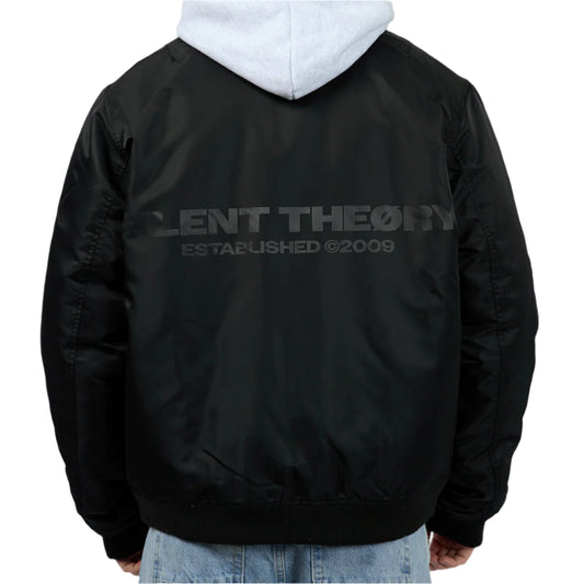 SILENT THEORY Jagger Mens Bomber Jacket - Black
