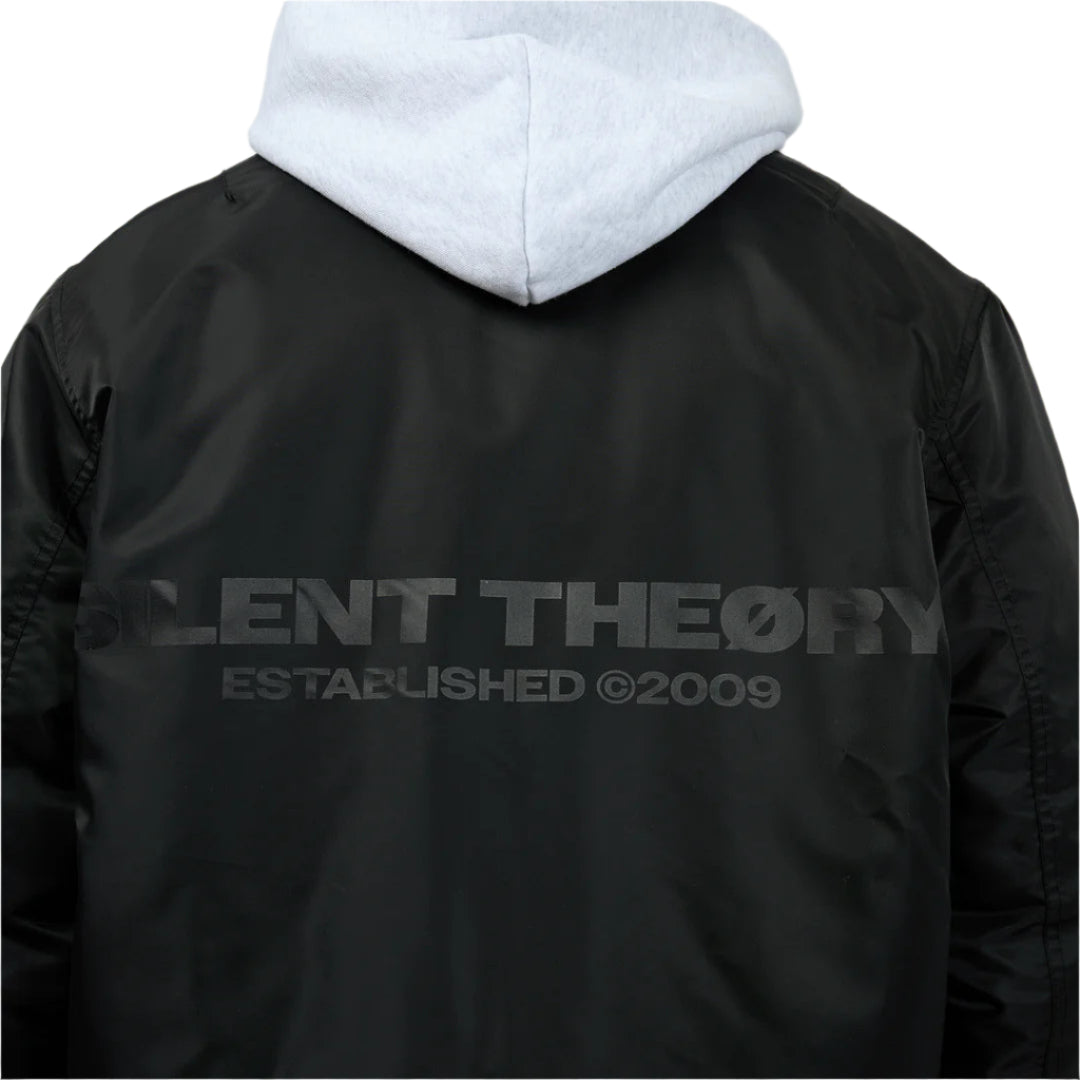 SILENT THEORY Jagger Mens Bomber Jacket - Black
