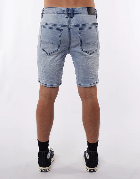 SILENT THEORY Soho Mens Denim Shorts - Demo Blue