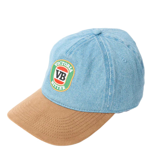 GILROY CO VB Retro Denim And Suede Lazy Strapback Cap - Multi