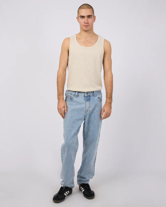 SILENT THEORY Rib Mens Tank - Oat