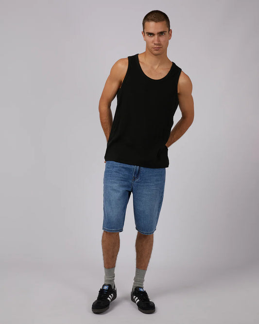 SILENT THEORY Rib Mens Tank - Black
