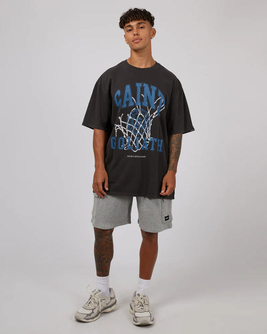 ST GOLIATH Net Mens Tee - Washed Black