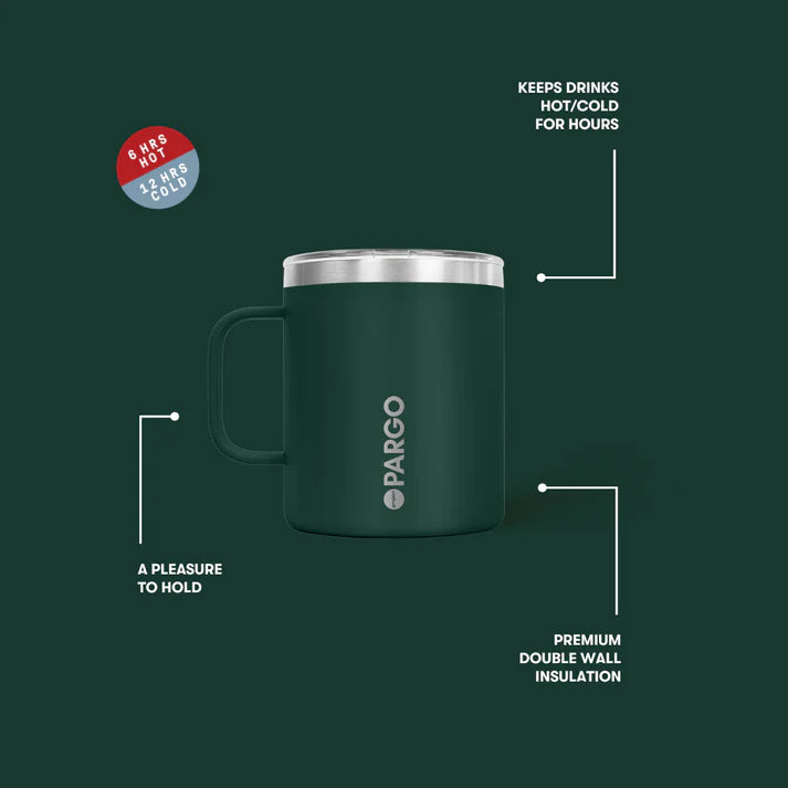PARGO 12oz Insulated Mug - Forest Green
