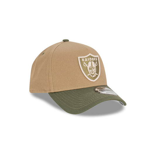 NEW ERA Las Vegas Raiders Surplus 9FORTY A-Frame Snapback Cap - British Khaki / Olive