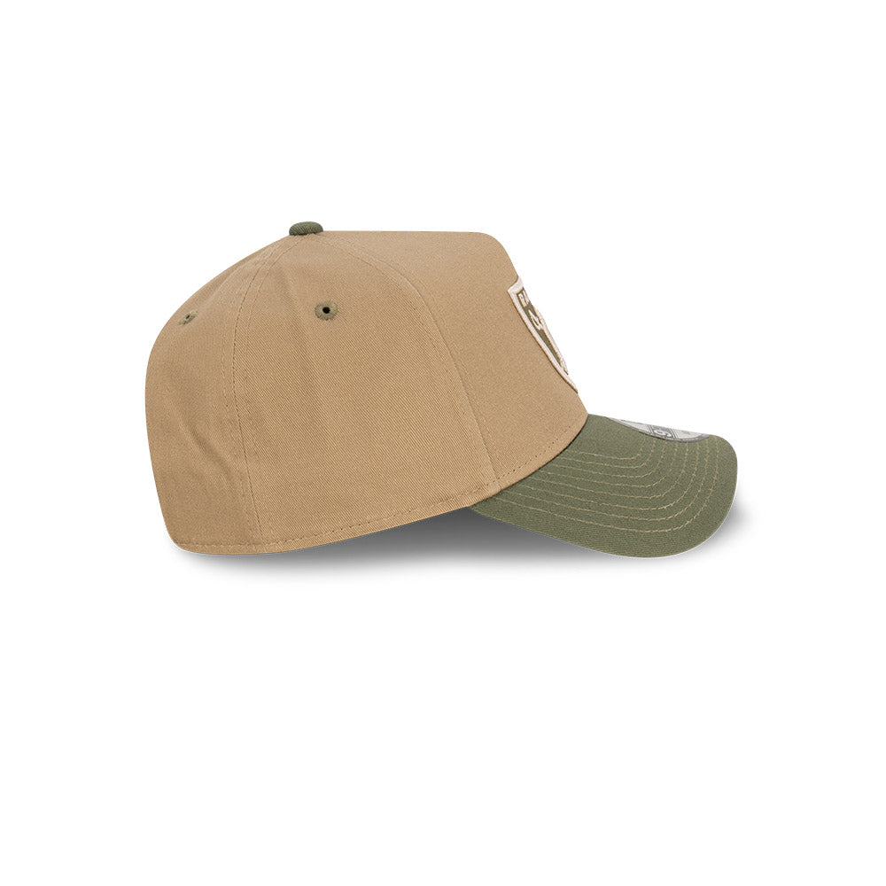 NEW ERA Las Vegas Raiders Surplus 9FORTY A-Frame Snapback Cap - British Khaki / Olive
