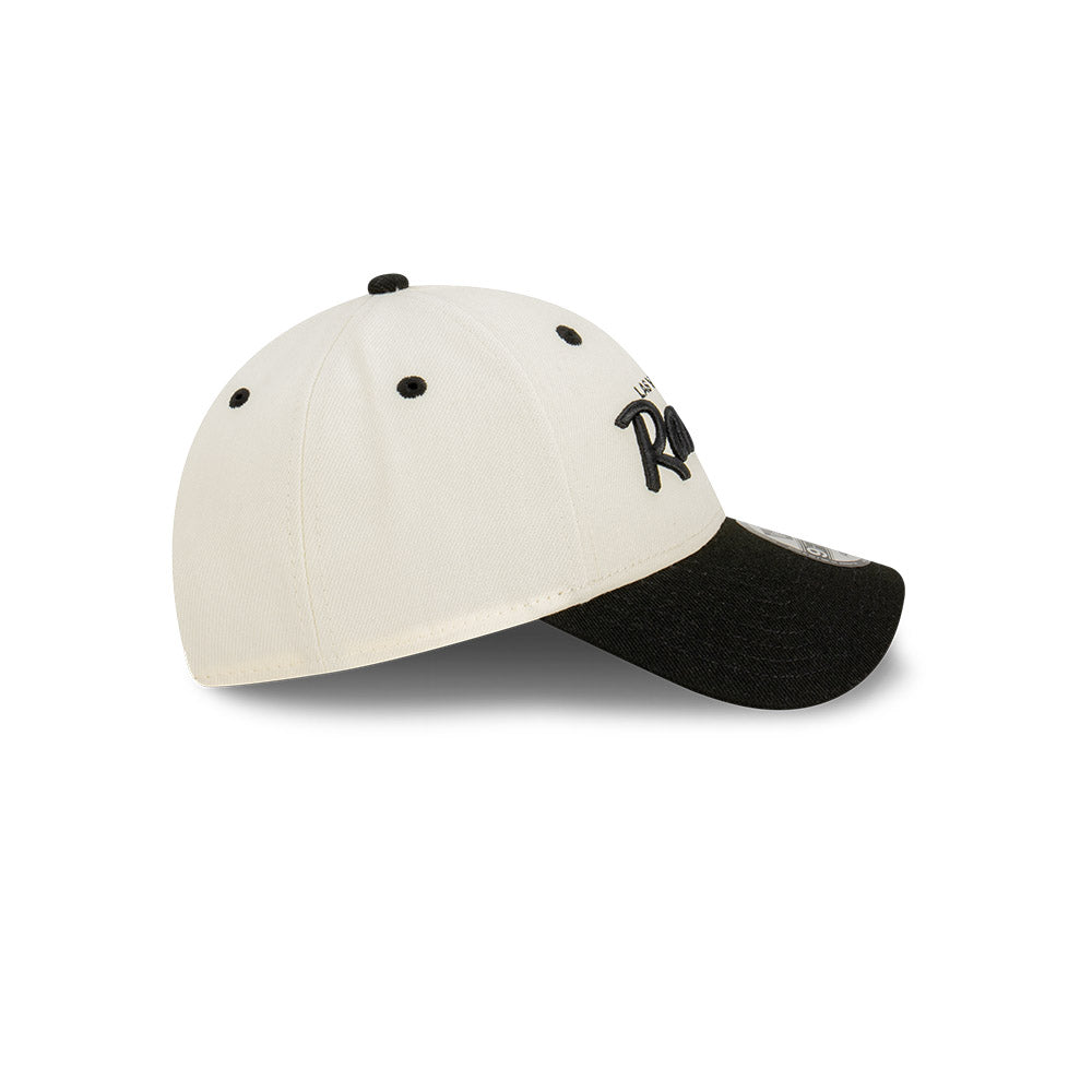 NEW ERA Las Vegas Raiders Script 9FORTY Snapback Cap - Chrome White/Black