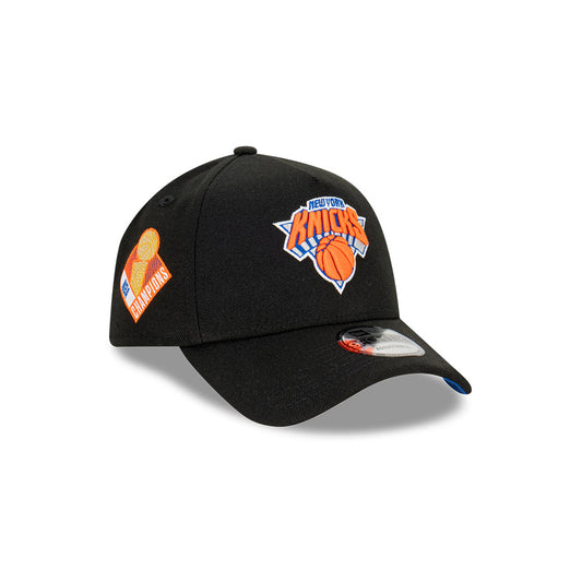 NEW ERA New York Knicks Champs 9FORTY A-Frame Snapback Cap - Black/Team