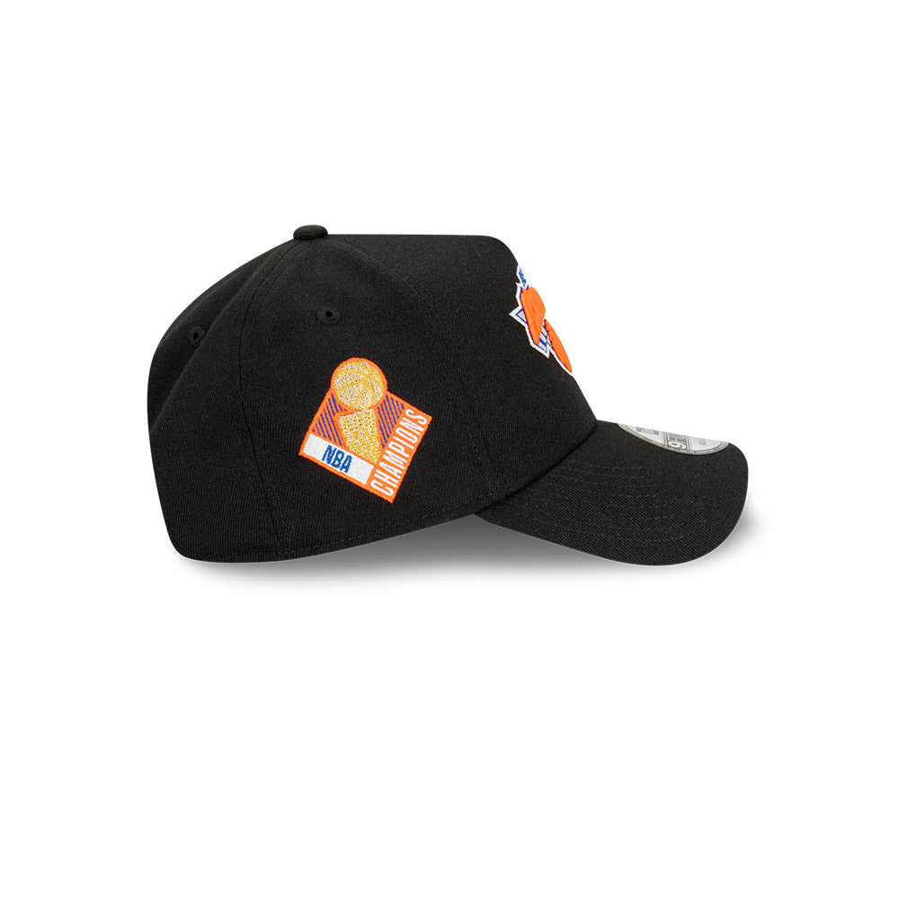 NEW ERA New York Knicks Champs 9FORTY A-Frame Snapback Cap - Black/Team