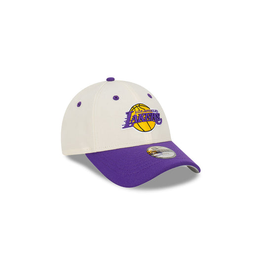 NEW ERA Los Angeles Lakers Two Tone 9FORTY Youth Strapback Cap - Chrome White/Team