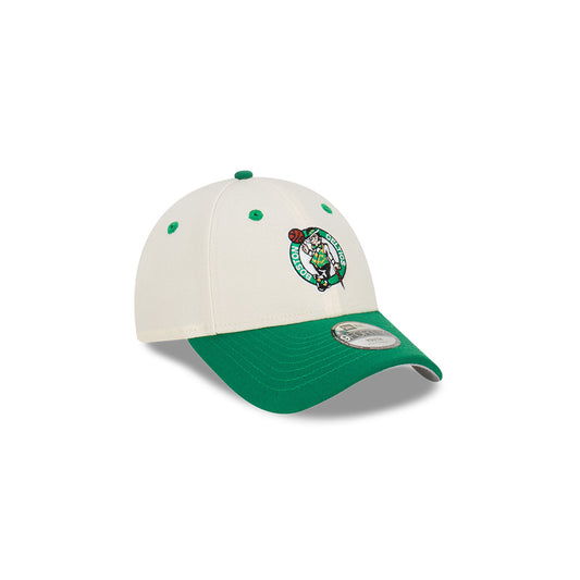 NEW ERA Boston Celtics Two Tone 9FORTY Youth Strapback Cap - Chrome White/Team