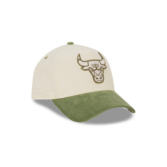 NEW ERA Chicago Bulls 9FORTY A-Frame Snapback Cap - Olive Cord/Chrome White