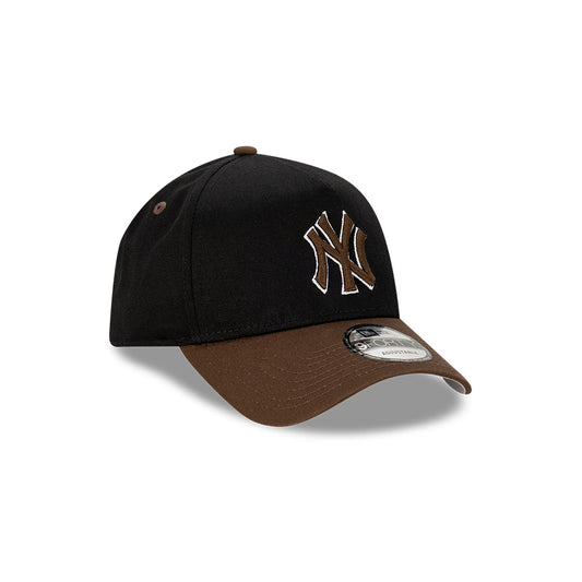 NEW ERA New York Yankees Grizzly 9FORTY A-Frame Snapback Cap - Black/Walnut/White/Grey