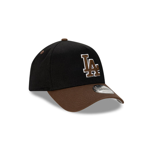 NEW ERA Los Angeles Dodgers Grizzly 9FORTY A-Frame Snapback Cap - Black/Walnut/White/Grey