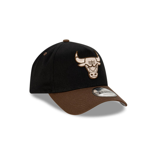 NEW ERA Chicago Bulls Grizzly 9FORTY A-Frame Snapback Cap - Black/Walnut/White/Grey