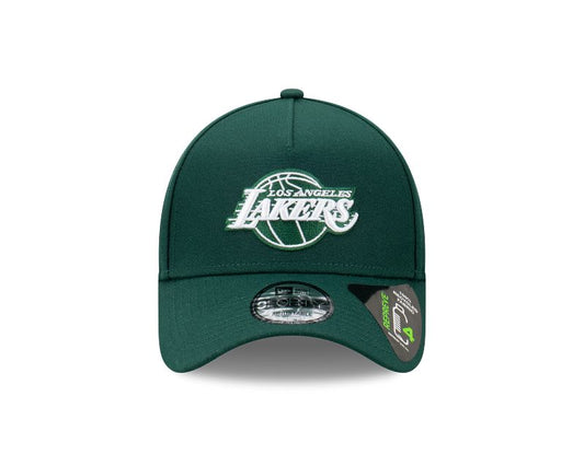 NEW ERA Los Angeles Lakers Repreve 9FORTY A-Frame Snapback Cap - Dark Green