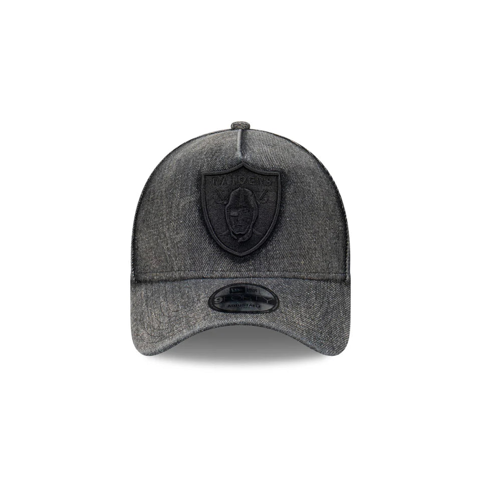 NEW ERA Las Vegas Raiders 9FORTY A-Frame Strapback Cap - Snow Wash Denim