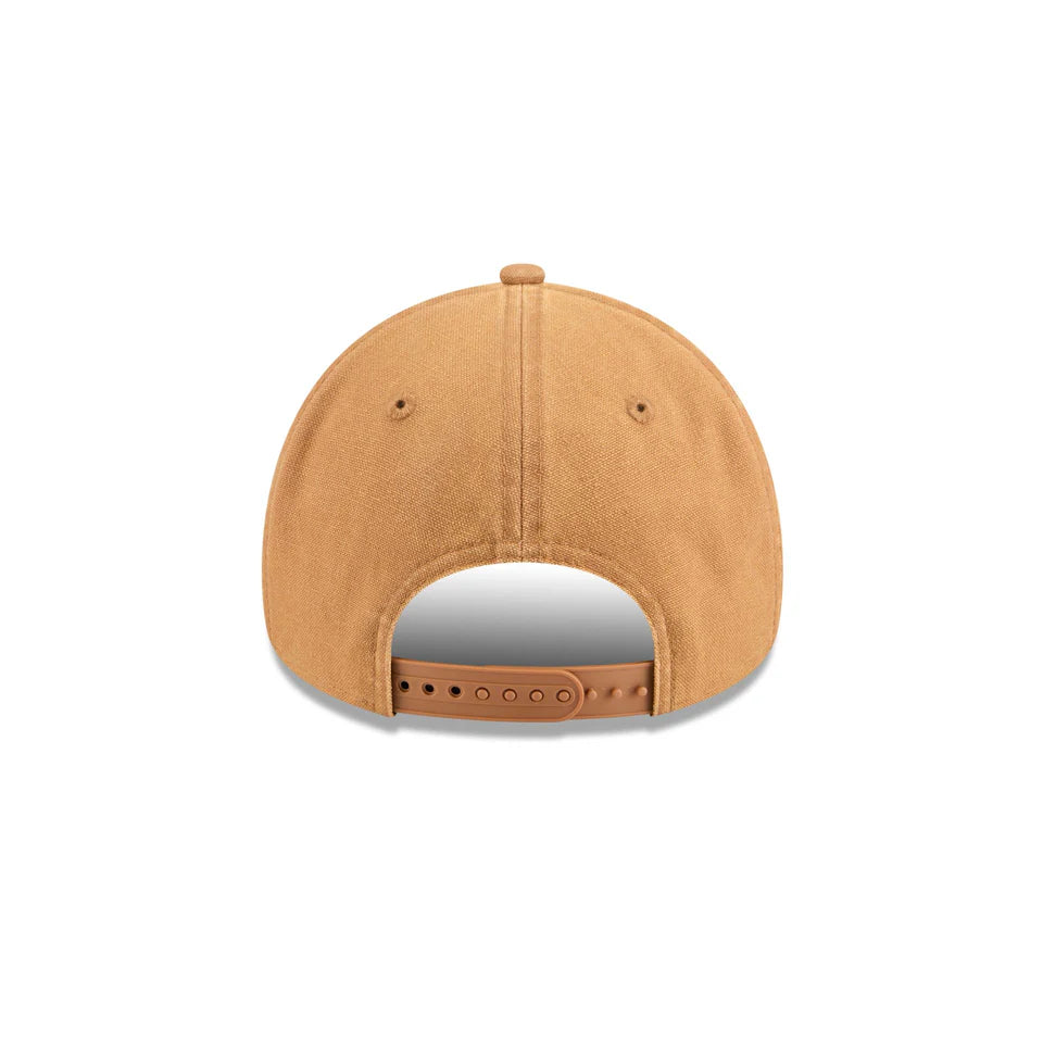 NEW ERA Geelong Cats Canvas 9FORTY A-Frame Snapback Cap - Light Bronze/White