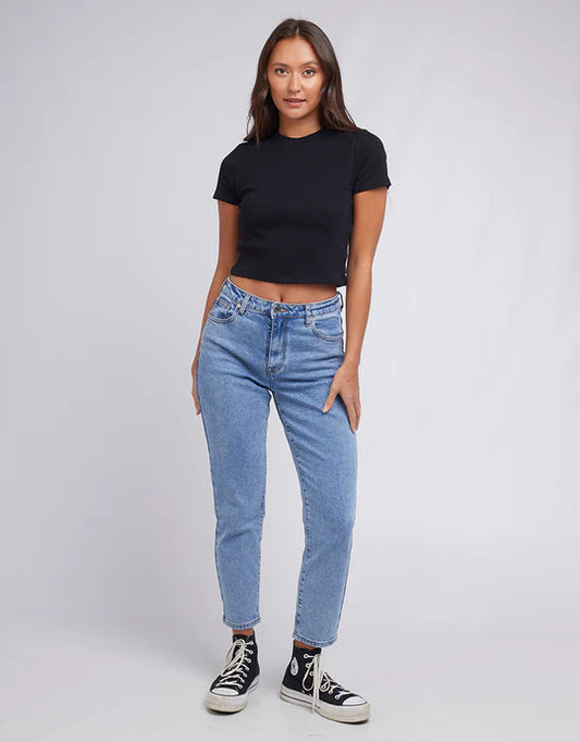 SILENT THEORY Harlem Rib Womens Tee - Black