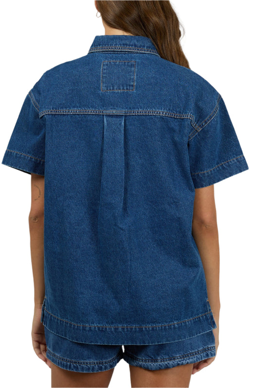 ALL ABOUT EVE Simi Denim Womens Shirt - Heritage Blue