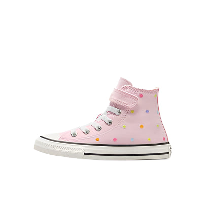 CONVERSE Chuck Taylor All Star Polka Dot 1V Youth Hi Shoe - Sugar Berry/Vintage White