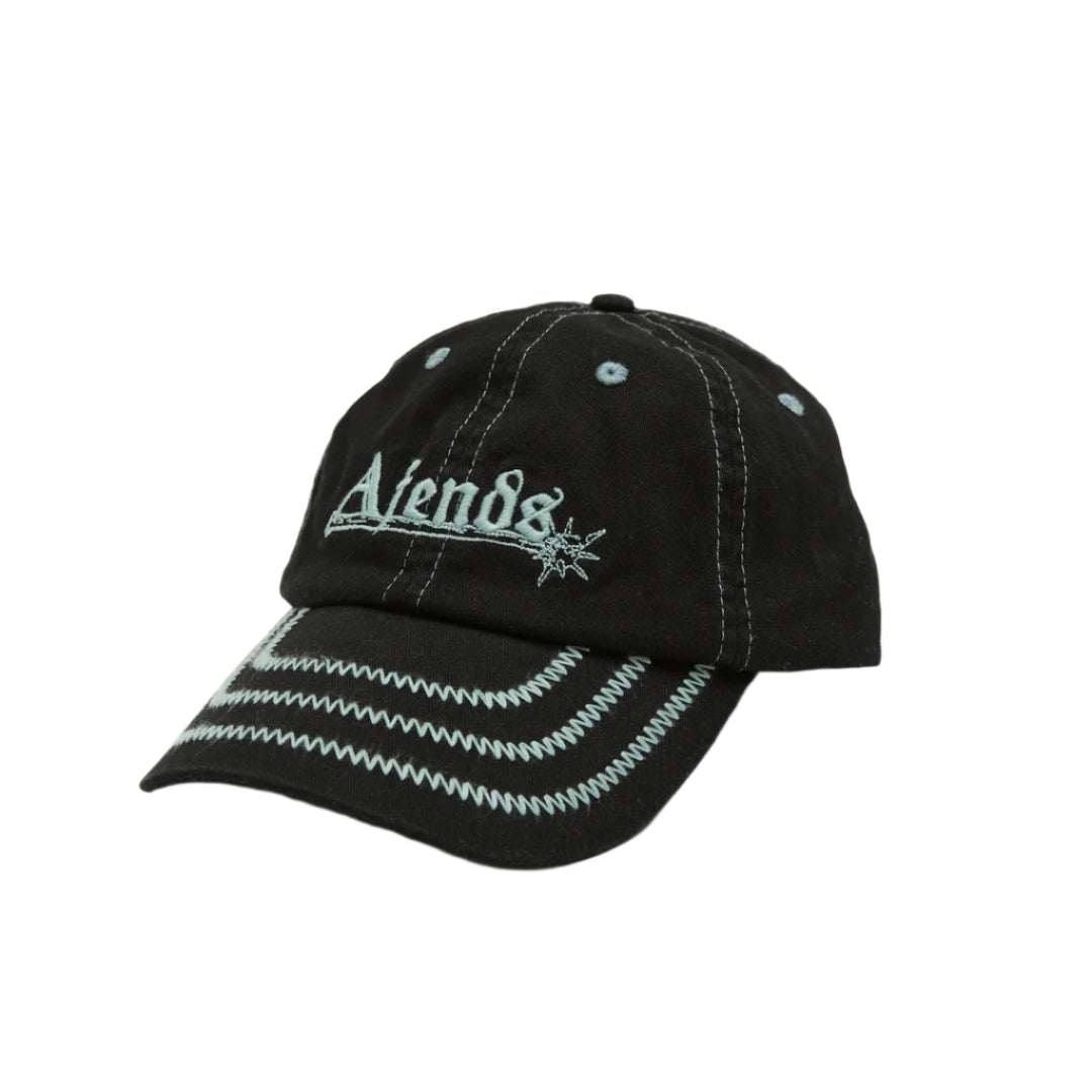 AFENDS Mace Recycled Panel Strapback Cap Black –