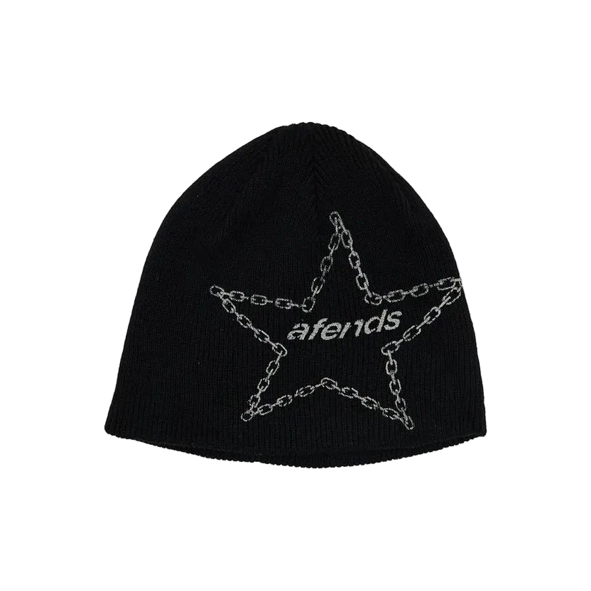 AFENDS Chains Recycled Beanie - Black