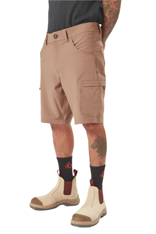 VOLCOM Slab Hybrid 20inch Mens Work Shorts - Brindle