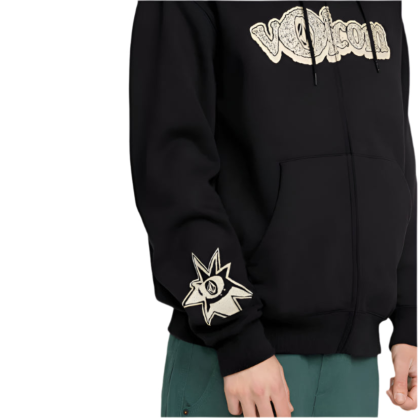 VOLCOM Ent Z/T Mens Hoodie - Black