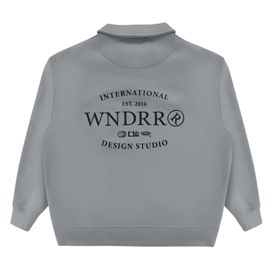 WNDRR Sheriff Rugby Mens Crew - Cement Grey